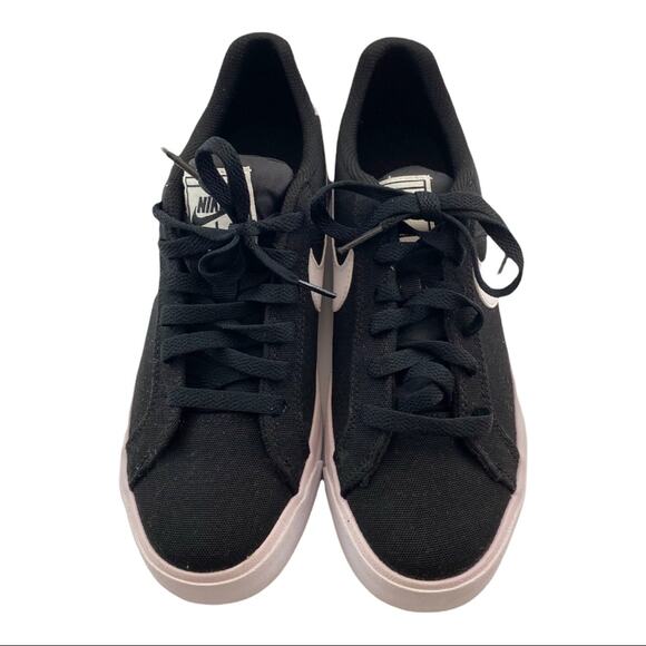 Nike Men’s Court Royale Black Canvas Shoes Sneakers Size 8